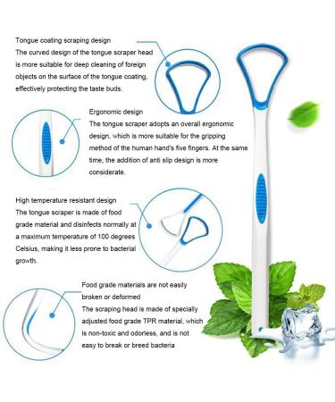 Rongweiwang Tongue Scraper - Professional Oral Care Tool | Reusable Hygiene Cleaning Brush for Men & Women - Safe & Effective - Buy Online on GoSupps.com
