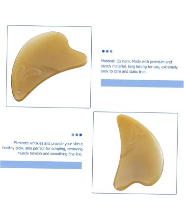 Buy Minkissy Horn Gua Sha Board - Spa Body Massage Scrub Tool | Muscle Scraping & Foot Paddles 9.5x5.5cm - Buy Online on GoSupps.com