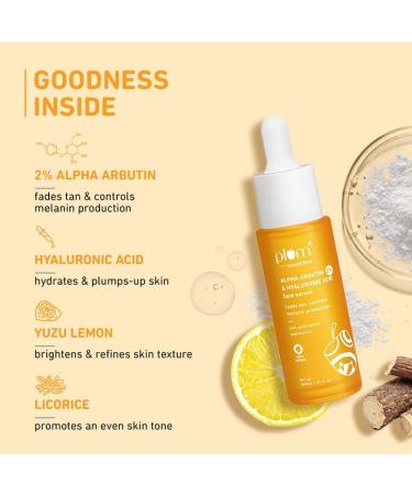 The-P'lum Alpha Arbutin & Hyaluronic Acid Face Serum 2% Fragrance-Free 30 ml - Buy Online on GoSupps.com