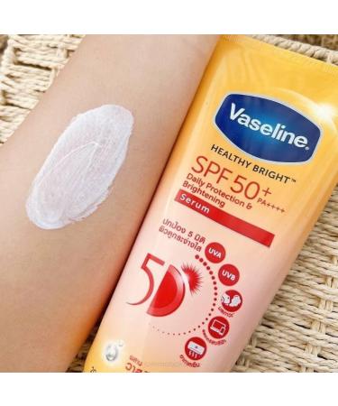 Vaseline Healthy Bright SPF50 + PA++++ Serum - Daily Protection & Brightening 300ml (10.14 Fl Oz) | International Shipping Available - Buy Online on GoSupps.com