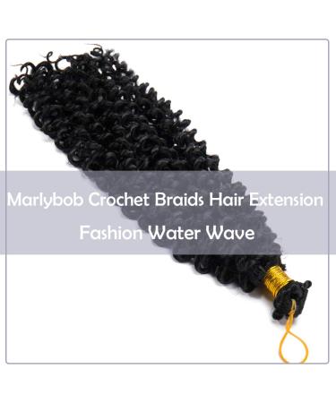 Affordable Afro Braid Hair Extensions | Realistic Water Wave Crochet Weaving Braids | 14 (35cm) Raven Black - 100g - Buy Online on GoSupps.com