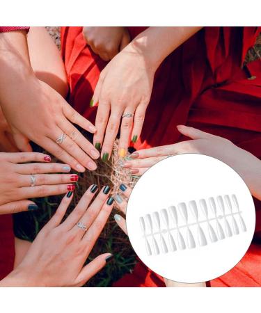 dijiusidy 1 Set Press on Nails Almond Extra Long Wear Tips Full Coverage Art Decals Beauty Tool DIY Manicure Kit Decorations - Buy Online on GoSupps.com