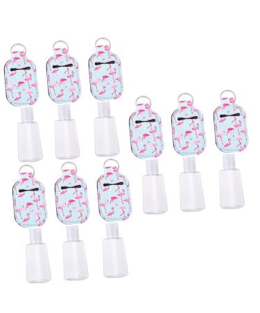 Housoutil 9 Sets Cosmetic Hand Soap Bottle Keychain Refillable Bottle with Cover 30ml Travel Bottles Suction Cups Key Fob Empty Bottle Clamshell Printing Transparent Lid 12x6cmx3pcs As Shownx3pcs