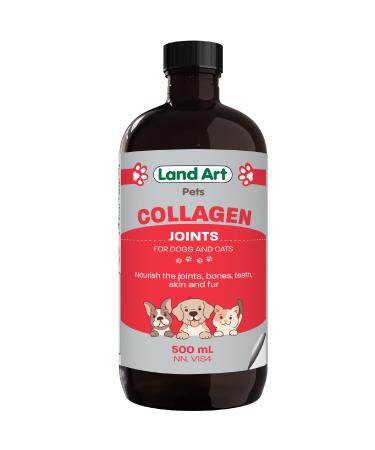 Pet Collagen Supplement Joint Care Formula with Grass Fed Beef Hydrolyzed Collagen Natural Beef Flavor - 500ml GMO Free Gluten Free Sugar Free - Made in Canada