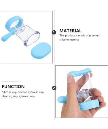 Healifty Glass Cleaner Accessories Set - 6pcs Sky-blue Silicone Cups for Effective Cleaning of Glasses, Makeup Tools, and Bath Containers - Buy Online on GoSupps.com