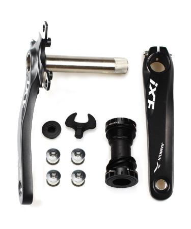 CYSKY Bike Crank Arm Set Mountain Bike Crank Arm Set 170mm 104 BCD with Bottom Bracket Kit and Chainring Bolts for MTB BMX Road Bicyle, Compatible with Shimano, FSA, Gaint (Black/Red)