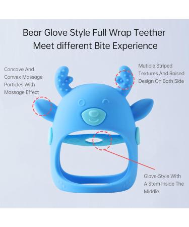 Buy Pink Baby Teething Ring & Gloves | Silicone Chew Toy for 3 Months+ | International Shipping - Buy Online on GoSupps.com