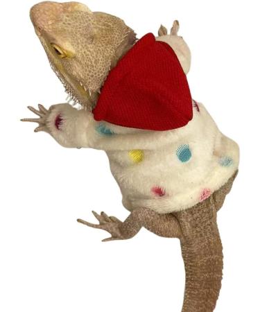 Bearded Dragon Clothes - Cotton Lizard Warm Coat Hoodies Jacket Reptile Clothes for Lizard Bearded Dragon Crested Chameleon Beige - Buy Online on GoSupps.com