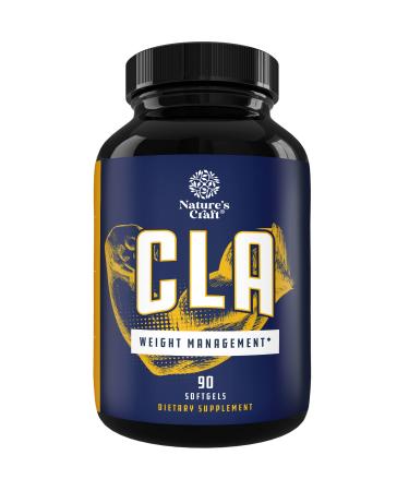 Conjugated Linoleic Acid CLA Supplement - CLA Safflower Oil Lean Muscle Mass Pre Workout Supplement for Men and Women for Natural Muscle Builder - 1560mg CLA Supplements with Essential Fatty Acids