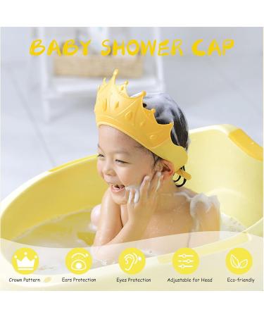 Adjustable Baby Shower Hood - Child Protection Shampoo Visor for Eyes Ears & Face - Yellow Camp - Buy Online on GoSupps.com