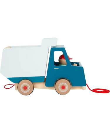 Small Foot Wooden Pull-Along Dump Truck - Motor Skills Toy & Baby Walker for Kids 18+ Months | International Shipping - Buy Online on GoSupps.com
