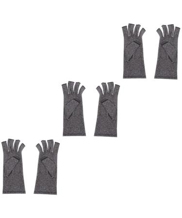 Healeved 3 Pairs Gloves for Men Fingerless Hand Gloves Finger Gloves Half Gloves Night Wrist Support Protective Gloves for Safety Gloves Anti Gloves Men and Women Splint At Night