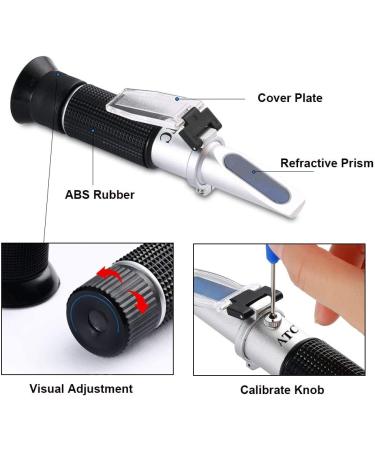 Salinity Refractometer for Aquarium & Marine Monitoring - Dual Scale Tester for Saltwater Testing - 0-100 PPT & 1.000-1.070 Specific Gravity - Hydrometer with ATC - Buy Online on GoSupps.com