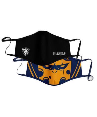 Team Queso Unisex Logo Masks Black/Blue Single Size