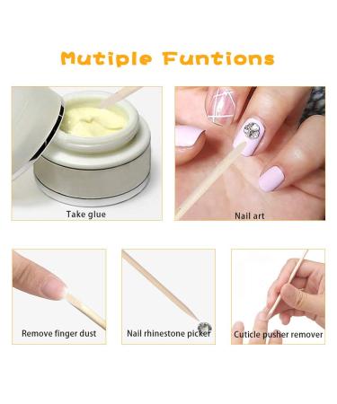 100 Pcs Orange Wood Sticks - Double-Sided Nail Art & Manicure Tools for Perfect Nails | Multifunctional Nail Cutters & Cuticle Care - Buy Online on GoSupps.com