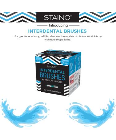Staino Interdental Brush Refills - Large Cylindrical 72 Brushes/36 Units | International Shipping Available - Buy Online on GoSupps.com