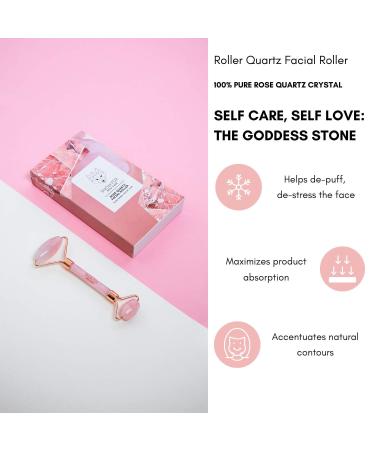 Shop Authentic Snow Fox Skincare Hand-Carved Rose Quartz Facial Roller - Premium Quality Crystals for Glowing Skin | International Shipping Available - Buy Online on GoSupps.com