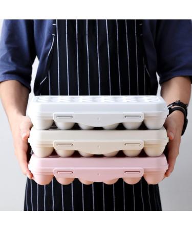 MAGICLULU Food Serving Tray 2pcs 18 Food Trays Fridge Refrigerator Egg Practical Egg Tray Container Superimposed Egg Plate Grey 30X15cm - Buy Online on GoSupps.com