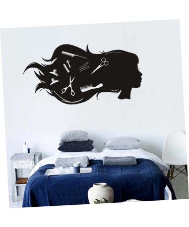 HAPINARY Wall Sticker for Salon Self-Adhesive Wall Sticker Wall Sticker for Hair Salon Wall Decals Barber Shop Wall Decal Decoration for Home Homedecor Hairdressing Wall Sticker - Buy Online on GoSupps.com