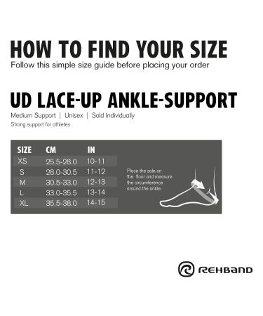 Rehband Ankle Brace for Sports - High Stability Support for Left/Right Ankle Grey Medium Size - Buy Online on GoSupps.com