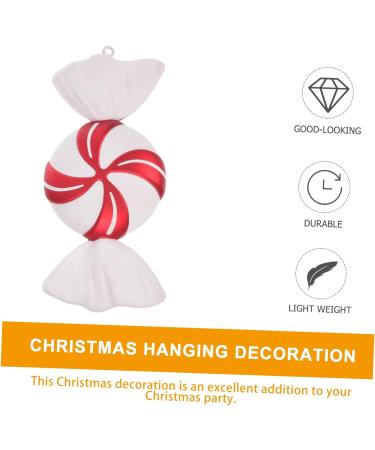 HOMSFOU 1pc Christmas Hanging Ball Decorative Christmas Balls Candy Christmas Decorations Candy Cane Christmas Decorations Christmas Tree Ornament Christmas Candy Pendant Household Mint - Buy Online on GoSupps.com