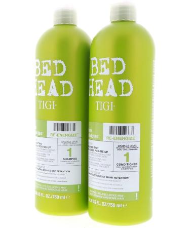 Tigi Bed Head - Shampoo + Conditioner Conditioner - Urban Anti-Dotes Hair Care Re-Energize - 2 x 750ml - Buy Online on GoSupps.com