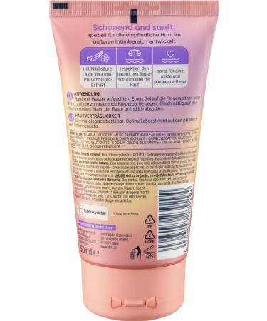 Whale Balea Shaving gel intimate 150 ml + Balea aftershave balm intimate 100 ml + massage brush for hair growth and blood circulation - Buy Online on GoSupps.com