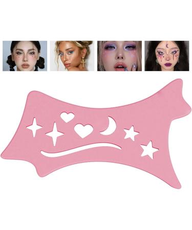 Eyeshadow and Eyeliners Stencils Pad Flexible Soft Eyeliners Tool - Precision Beveled Design Eye Liners Reusable Cleaning Cloths for Women Pink - Buy Online on GoSupps.com