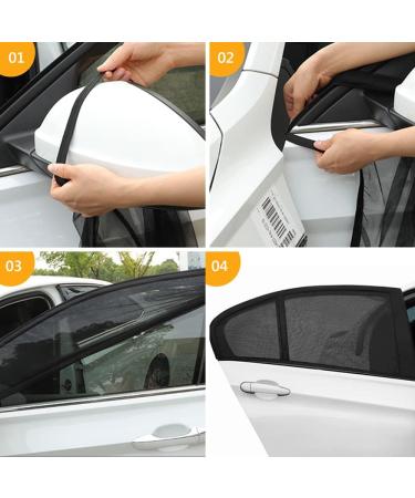 UV Protection Baby Car Sun Shades - 2-Piece Stretchy Visor Set for Kids & Pets - Universal Fit for Side Windows - Buy Online on GoSupps.com