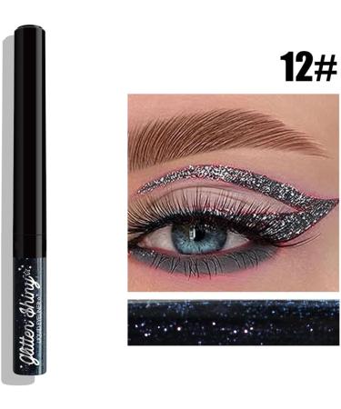 Pearlescent Eyeliner Liquid Glitter Eyeliner Eyeshadow Makeup Stage Show Makeup (Silver Grey) - Buy Online on GoSupps.com