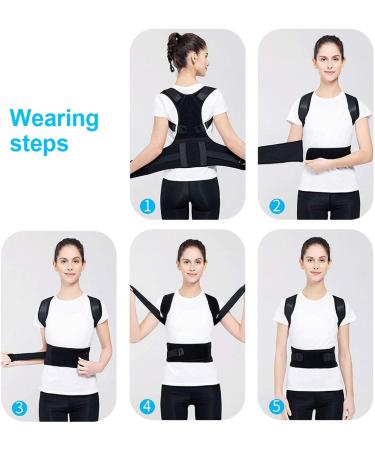 Magnetic Therapy Posture Support | Adjustable Back Straightener for Pain Relief | Humpback Correction Belt for Men & Women (L - Buy Online on GoSupps.com
