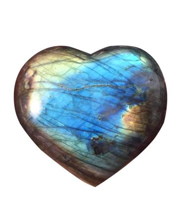 Moonstone Crystal Natural Labradorite Crystals Heart Gemstone Healing Worry Stone Love Stone for Chakra Reiki