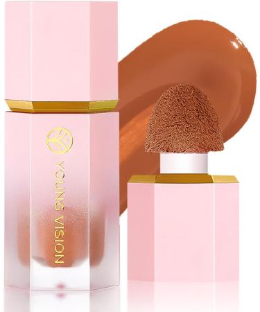 Liquid Blusher Makeup | 8-Color Matte Velvet Blusher Liquid Powder Blusher - Moisturizing Multifunctional Dewy Finish Skin Blusher Makeup Women's Soft Cheek Tint for Beautifying Pochy 106 - Buy Online on GoSupps.com
