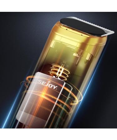 Sejoy Beard Trimmer & Grooming Kit for Men - Cordless Waterproof USB Rechargeable Hair Clippers & Nose Hair Trimmer with LED Display - All-in-One Gold Set - Buy Online on GoSupps.com