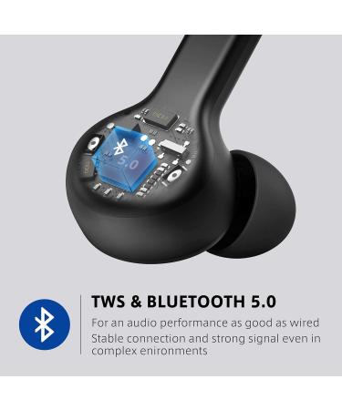 Boltune Wireless Earbuds - Bluetooth V5.0, IPX7 Waterproof In-Ear Headphones - Black - Buy Online on GoSupps.com