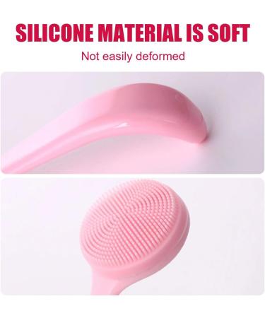 Facial Cleansing Brush - Silicone Face Skin Scrubbers Scrub Pad Manual Facial Cleansing Brush Skin Friendly Waterproof Face Cleaning Scrubber Pink - Buy Online on GoSupps.com