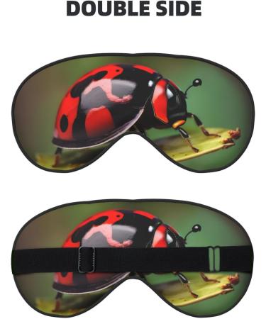 Red Ladybug Daisy Sleep Mask - Soft Adjustable & Breathable Blindfold for Deep Sleep Relaxation Travel & Meditation - Buy Online on GoSupps.com