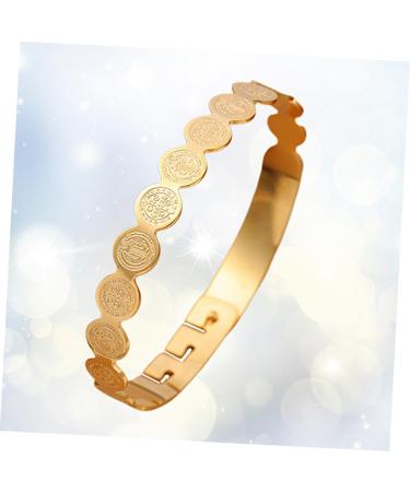 COLLBATH Golden Bracelet Bangle Adjustable Jesus Bracelet Jesus Rubber Bracelets Mens Jesus Trendy Bracelets Gift Stainless Steel - Buy Online on GoSupps.com