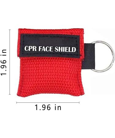 LSIKA-Z CPR Face Shield Mask Keychain Keying Emergency Kit - 10 Pack (Red) | Pocket CPR Face Shields for First Aid & Training - Buy Online on GoSupps.com