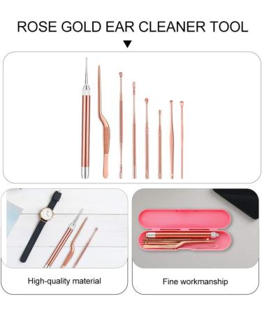 Healifty 8pcs Ear Wax Cleaner Set - Exquisite Rose Gold Ear Cleaning Tools - Buy Online on GoSupps.com