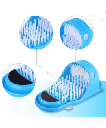 LUITON Foot Scrubber Massager Set - 2 Pack Shower Spa Exfoliating Feet Cleaner Brush for Slipper Massage, Ideal for Cleaning and Exfoliation - Buy Online on GoSupps.com