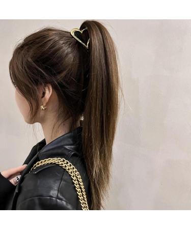 6 Pack Heart-Shaped Hair Clips Metal High Ponytail Holders Anti-Slip Retro Hair Barrettes for Women Girls - Buy Online on GoSupps.com