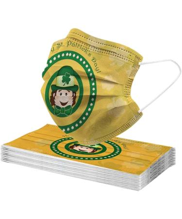 50PCS St Patricks Day Disposable Face_M sks for Adults 3-Layer Breathable Protection Holiday Party Decorations for Women Men - Buy Online on GoSupps.com