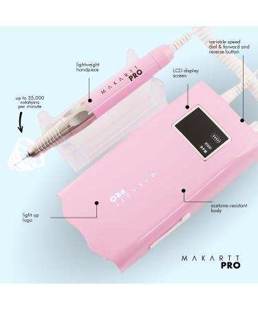 MakarttPro LuxuriaPro 35000 RPM Professional Nail Drill 85W Brushless Motor High Torque Quiet & Vibration Rechargeable & Cordless Nail Drill for Technicians  - Buy Online on GoSupps.com
