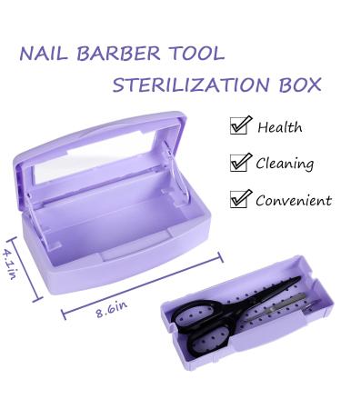 Gusnilo Nail Tool Sterilizer Box - Purple Disinfectant Jar for Nail & Hair Salons - Buy Online on GoSupps.com