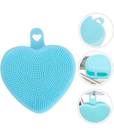 minkissy Handheld face Brush Washing Device Manual face face exfoliator Double Sided Double Side face Brush Silica Gel Heart-Shaped face Scrubber exfoliator Facial Cleansing Brush Scrubber 9.8x8.4cm - Buy Online on GoSupps.com