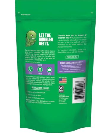 Green Gobbler SEPTIC SAVER Treatment Pods - 6 Month Supply - 1.30 oz - Healthy Septic System Bacteria - Buy Online on GoSupps.com
