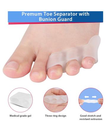 Pinky Toe Separator and Bunion Corrector for Pain Relief - Silicone Gel Protectors for Calluses, Blisters, Corns - Fits Men and Women - Buy Online on GoSupps.com