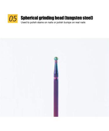 Nail Drill Bits Nail Polishing Grinding Tungsten Steel Nail Polishing Head Ceramic Nail Drill Bits Set for Nail Salon Home Use - Buy Online on GoSupps.com