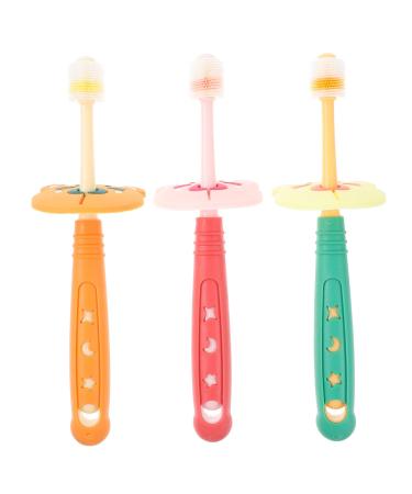 Magiclulu 3st toothbrush oral care for babies baby brush made of silicone teeth Clean cheetops for babies cleaning brush nano material toddler